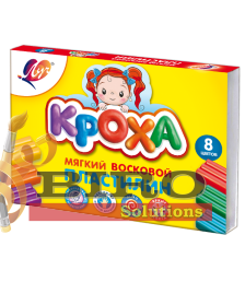 Pastă de modelat moale Kroha, 8 culori x 15 gr.